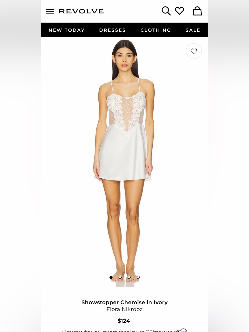 Flora Nikrooz Ivory Lace-Front Chemise